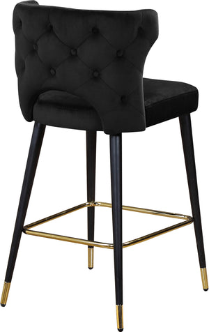 Allan Stool In Black Velvet