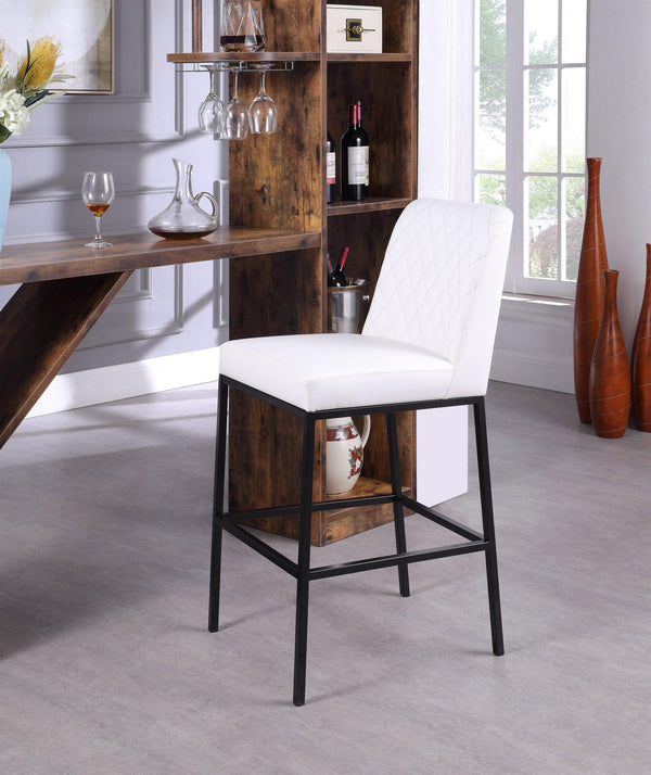 Bernard Stool In White Faux Leather