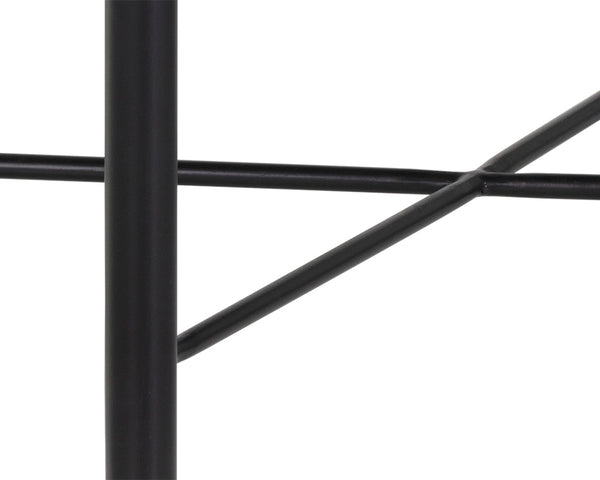 RIZ STOOL - BLACK LEATHER