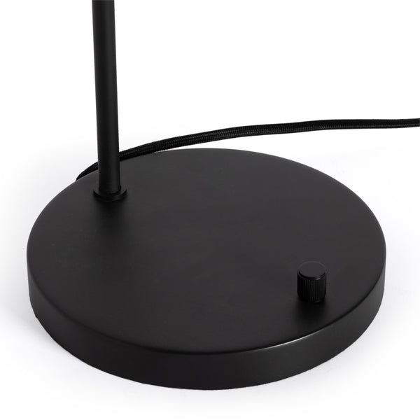 Cullen Task Lamp In Black Leather