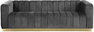 Francis Sofa In Grey Velvet