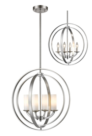 Ashling 4 Light Pendant in Brushed Nickel Finish
