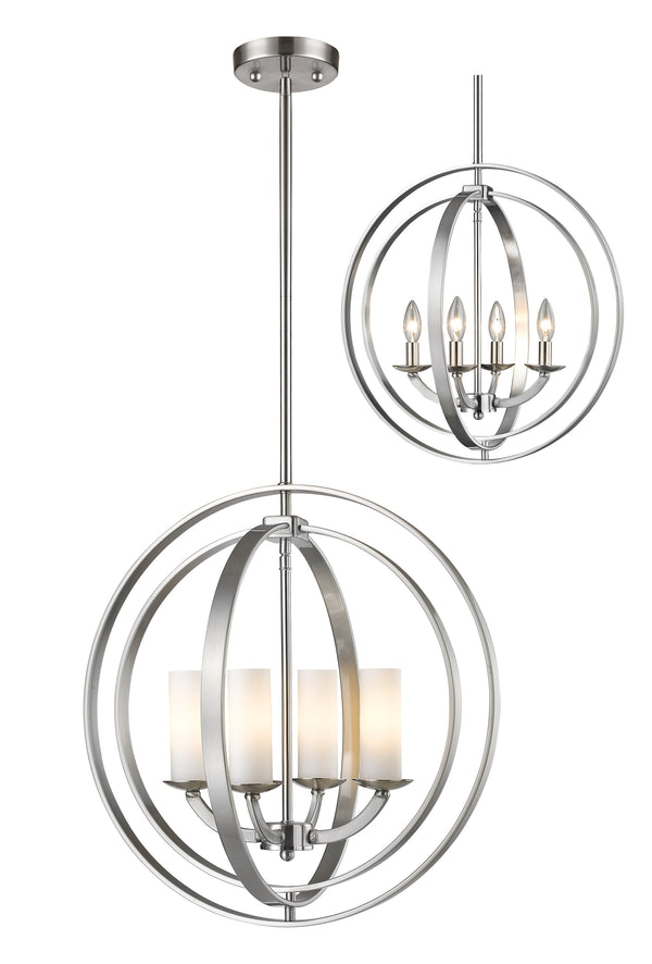 Ashling 4 Light Pendant in Brushed Nickel Finish