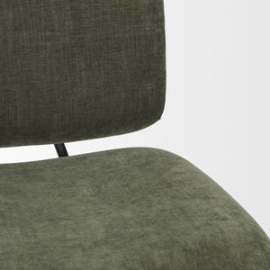Nora Forest Green Fabric w/ Matte Black Metal Legs Accent Chair