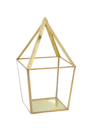 Brass & Glass Lantern Large