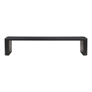 Post Large Dining Bench in Black Oak