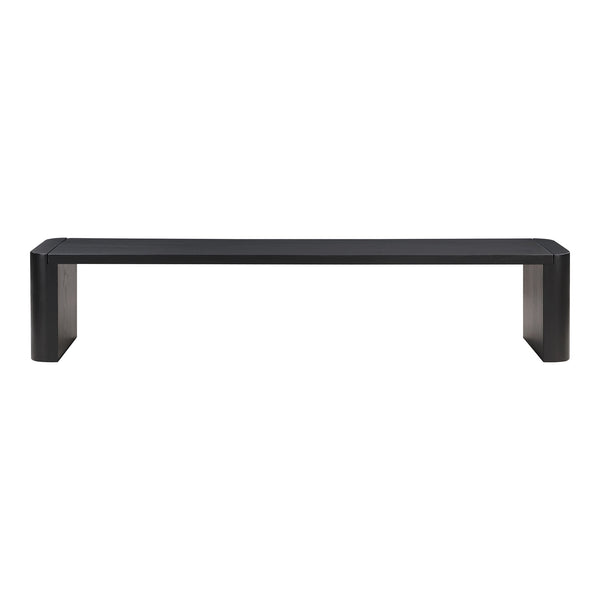 Post Large Dining Bench in Black Oak