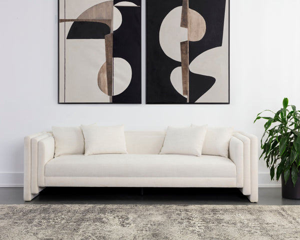 KIRA SOFA - HEATHER IVORY TWEED