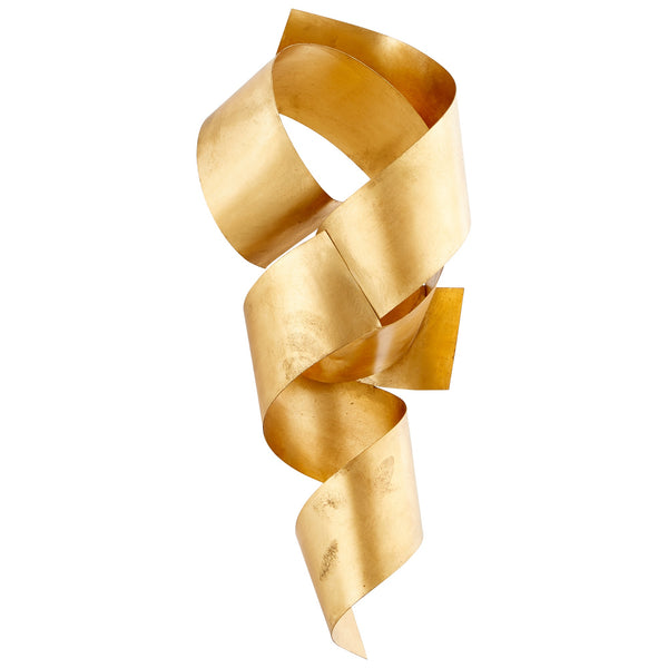 Ribbons Sculpture in Gold Leaf