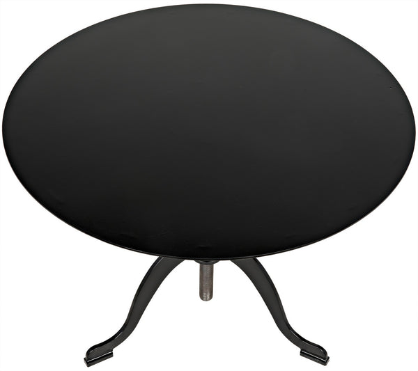Kaldera Industrial Steel Side Table in Matte Black