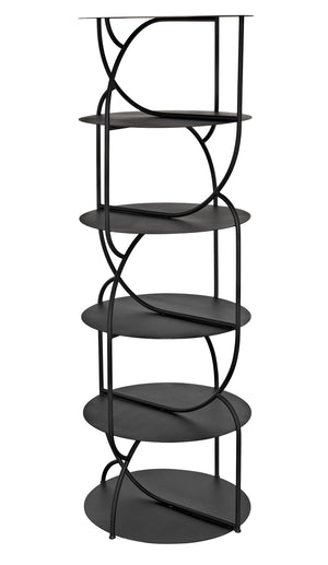 Rain Industrial Steel Shelf in Matte Black