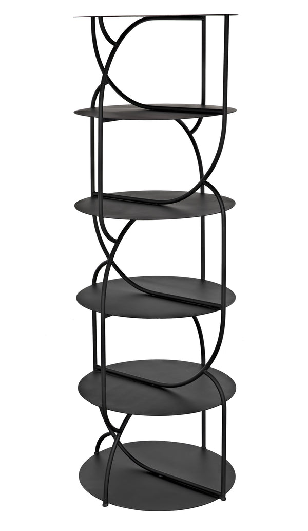 Rain Industrial Steel Shelf in Matte Black