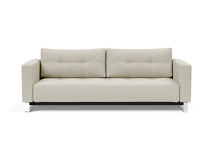 CASSIUS D.E.L. SLEEPER SOFA in MIXED DANCE NATURAL FABRIC WITH Chrome legs 527