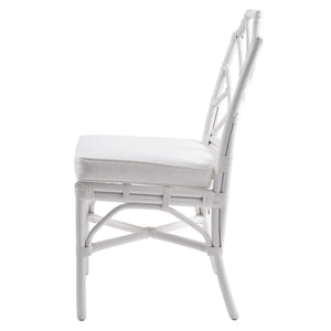 Kara Rattan Chair In White