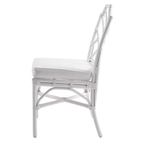 Kara Rattan Chair In White