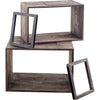 Simul Brown Wood 2 Shelves Modular Shelving Unit