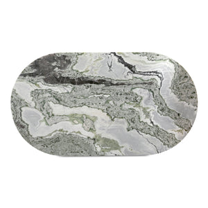 Celia Oval Dining Table in Green Onyx Marble
