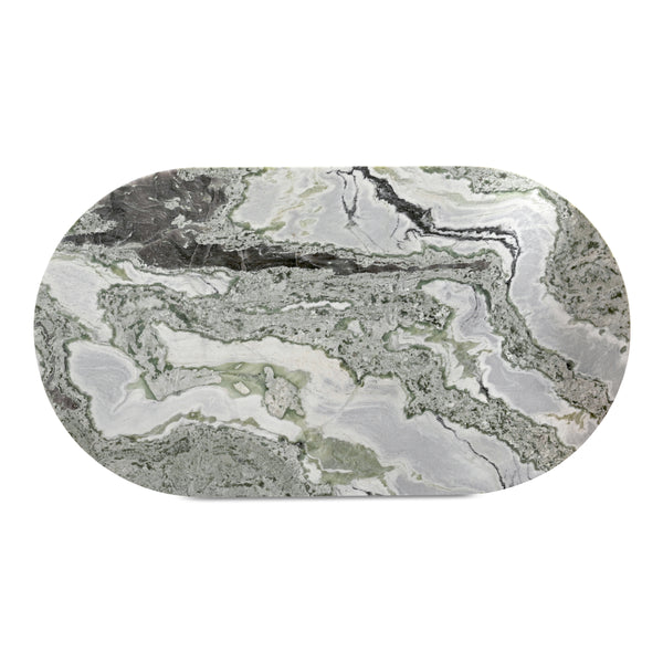 Celia Oval Dining Table in Green Onyx Marble
