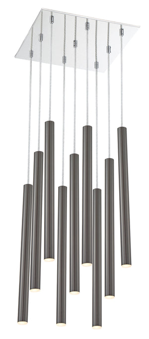 Forest 9 Light Island/Billiard in Chrome Finish