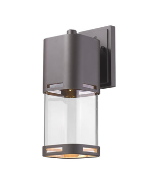 Lestat 1 Light Outdoor Wall Light in Deep Bronze Finish