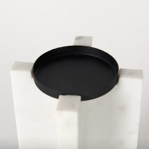 Sophia 5.5"L x 3.5"W x 10.5"H Marble Candle Holder Large