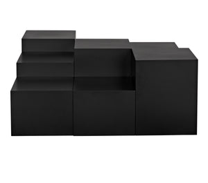 Stein Industrial Steel Coffee Table in Matte Black