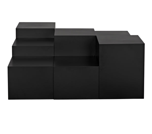 Stein Industrial Steel Coffee Table in Matte Black