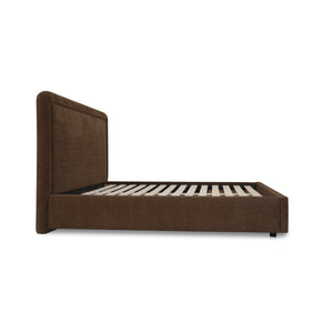 Moe's Simon King Storage Bed in Brown with Hidden Storage