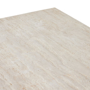 The 67' Rectangular Coffee Table in Travertine