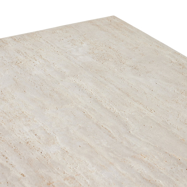 The 67' Rectangular Coffee Table in Travertine