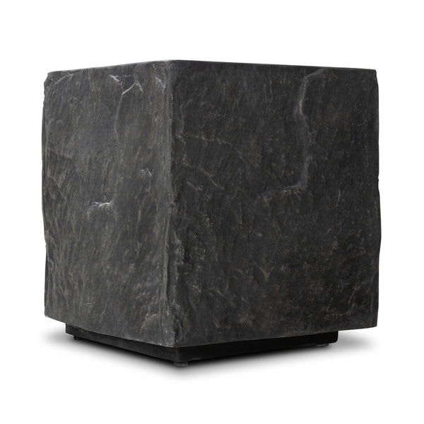 Lucius End Table In Smooth Black Concrete