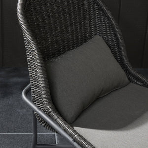 Jericho Outdoor Dining Chair In Vintage Coal And Charcoal Iron And Arashi Graphite