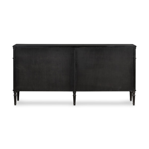 Toulouse 6 Drawer Dresser In Dstrssd Black