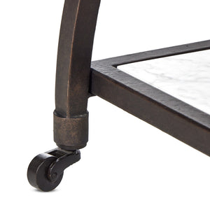 Six Beers Table - Honed White Marble