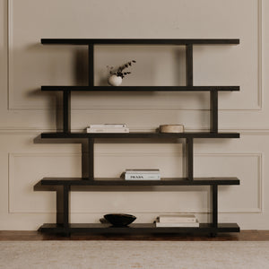 Miri Large Black Shelf - Mid-Century Modern Design
