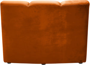 Lynda Modular Chair In Cognac Velvet