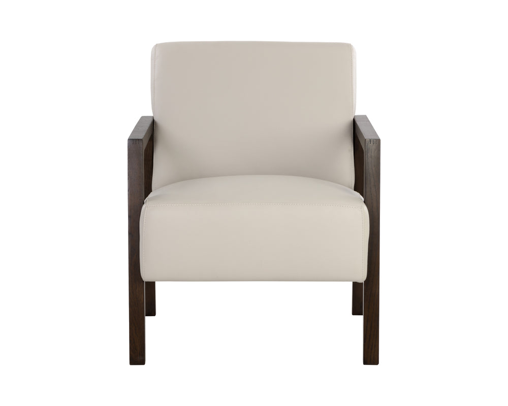 NEYMAR LOUNGE CHAIR - LINEA LIGHT GREY LEATHER