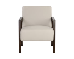 NEYMAR LOUNGE CHAIR - LINEA LIGHT GREY LEATHER