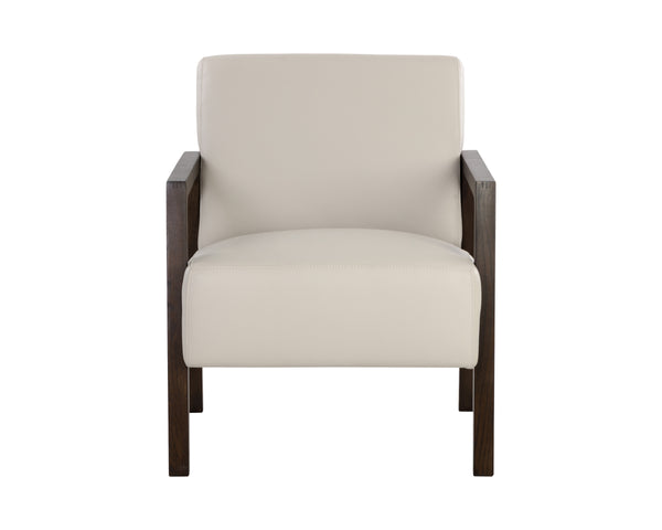 NEYMAR LOUNGE CHAIR - LINEA LIGHT GREY LEATHER