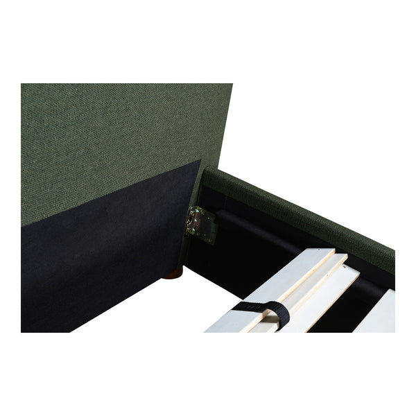 Moe's Luzon King Bed in Deep Forest Green