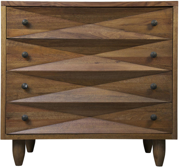 Diamond Chest in Dark Walnut Finish