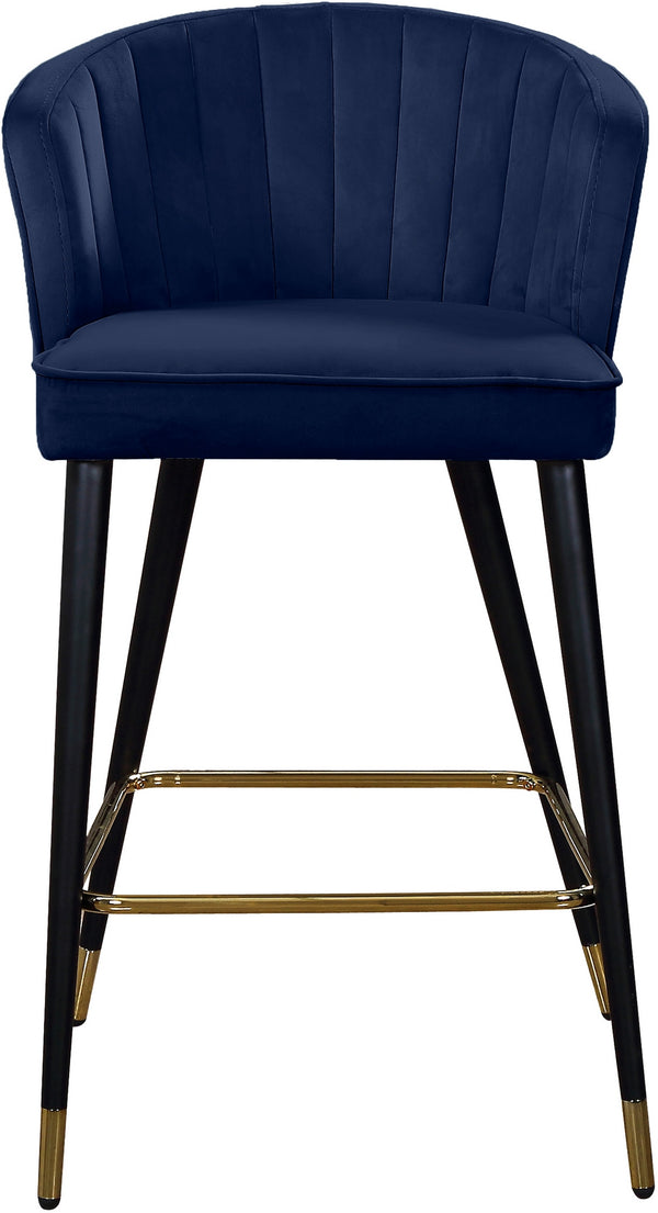 Maxine Stool In Navy Velvet