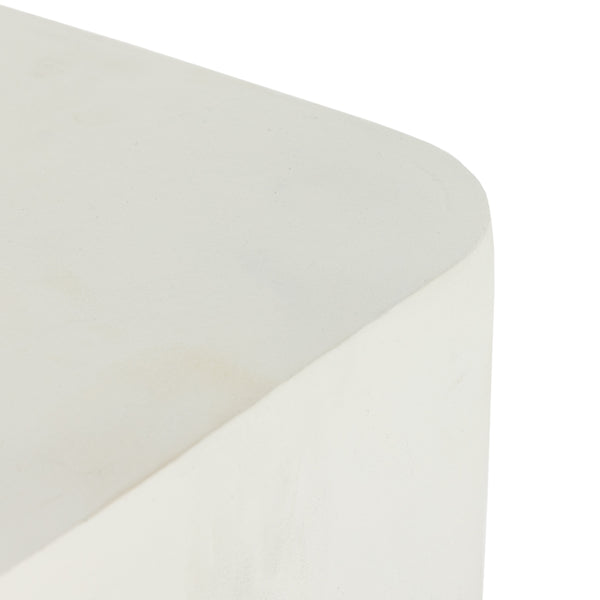 Basil Outdoor Square Drink Table In Mat Wht