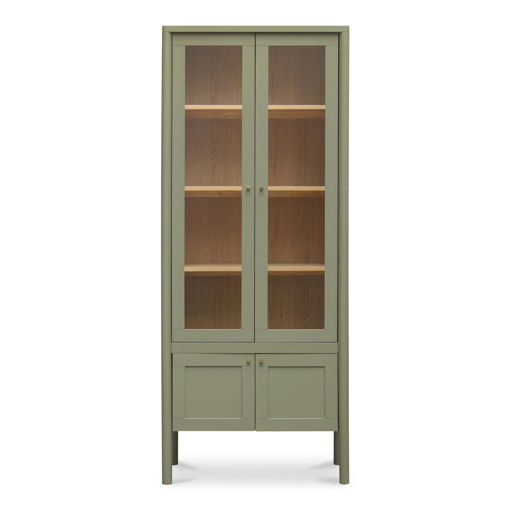 Moe's Hannah Tall Cabinet with Glass Doors