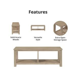 Tiburon KD TV Bench, Drifted Sand
