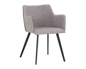 Griffin Dining Chair - November Grey / Bravo Cognac