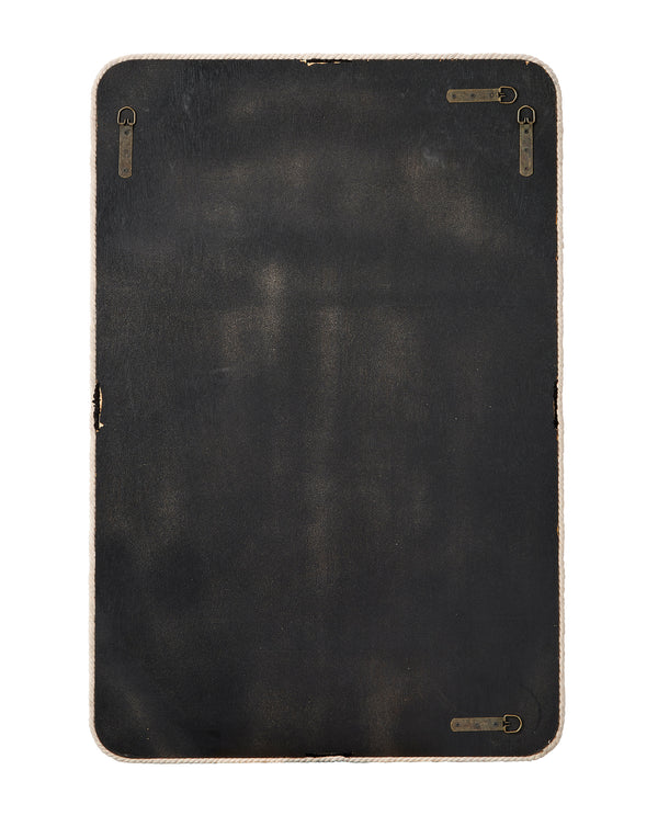  Contrast Jute Rectangle Mirror