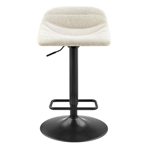 Koa KD Fabric Gaslift Swivel Bar Stool, Posh Ivory