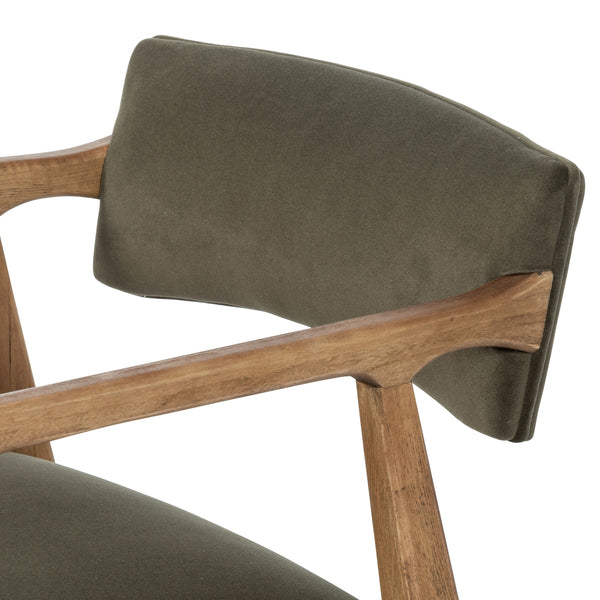 Tyler Armchair In Modern Velvet Loden