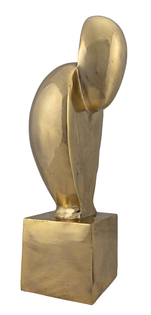 Ripley Metal Alloy Sculpture in Antique Brass Finish